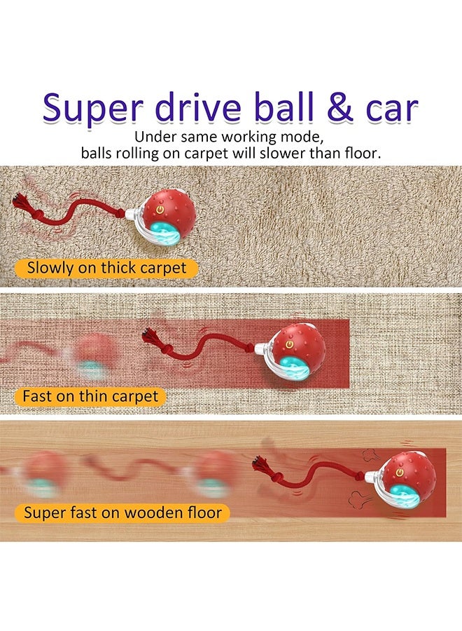 Interactive Cat Toys Ball for Indoor Cats Fast Rolling on Carpet, Chirping & Motion Activate Cat Toys - Image 2